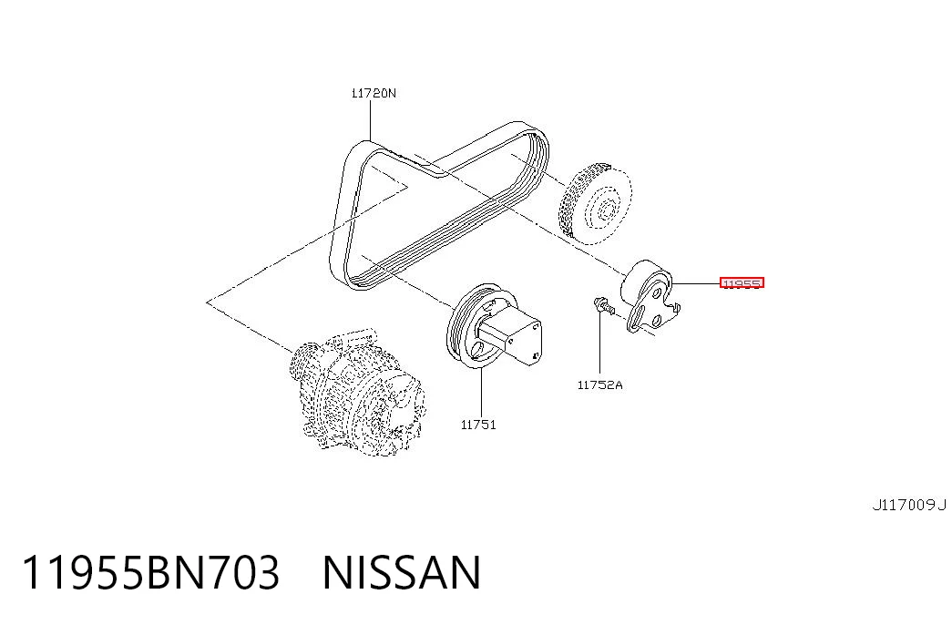  Tensor de correa poli V Nissan Micra 