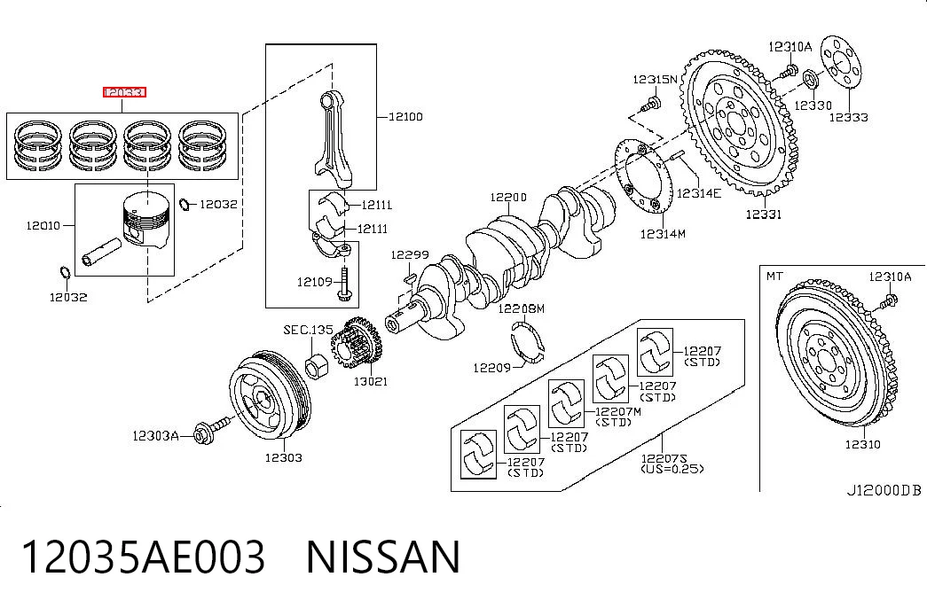 12035AE003 Nissan/Infiniti