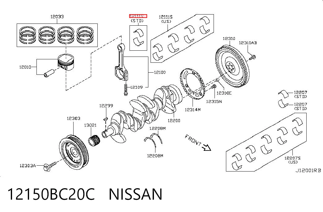 12150BC20C Nissan/Infiniti