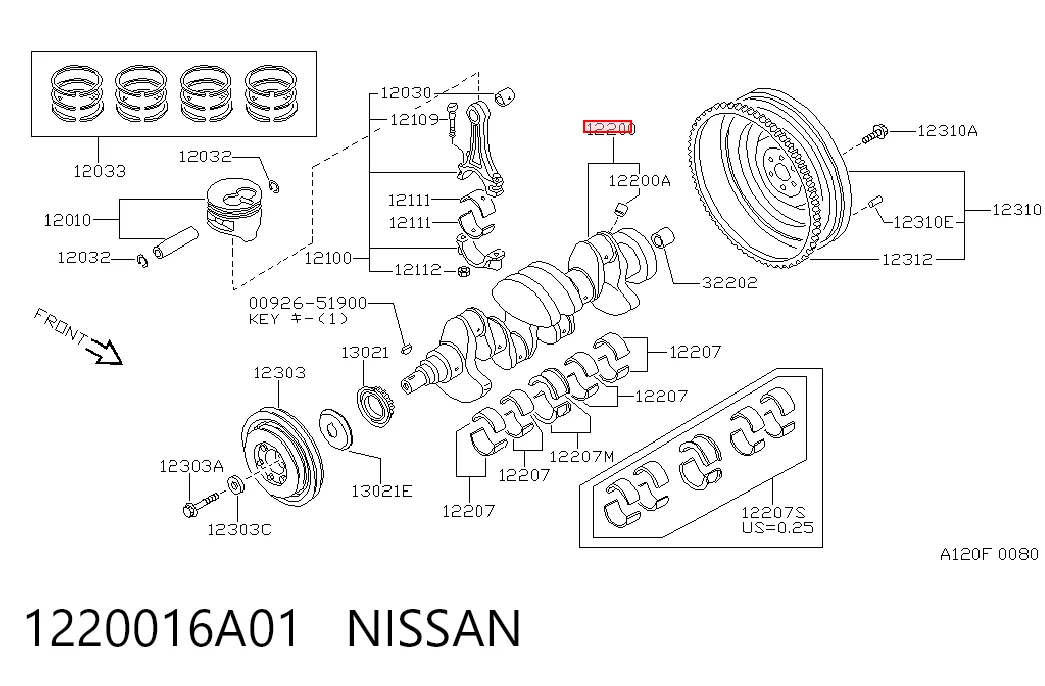 Comprar Cigüeñal Nissan Sunny I B11 a bajo precio