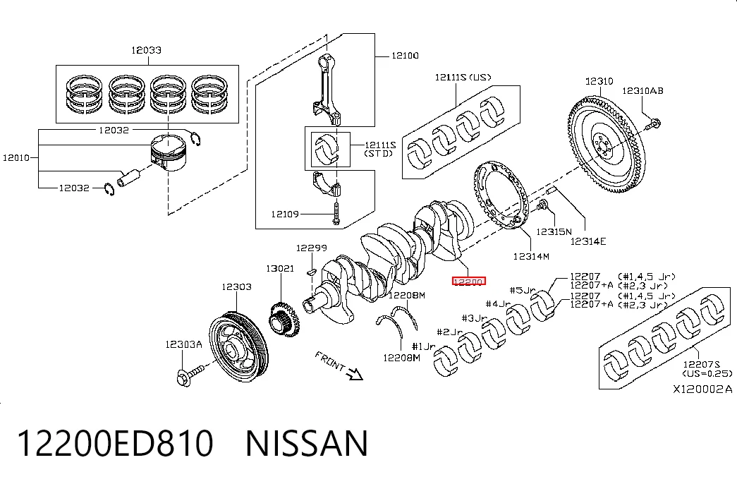 12200ED810 Nissan/Infiniti