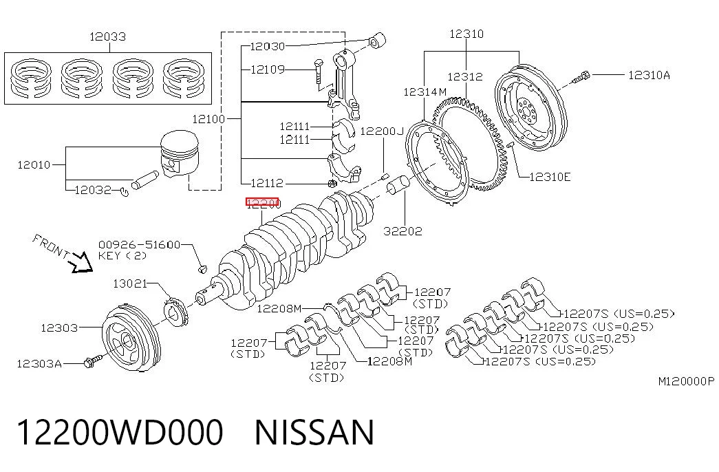 Comprar Cigüeñal Nissan Primera P12 a bajo precio