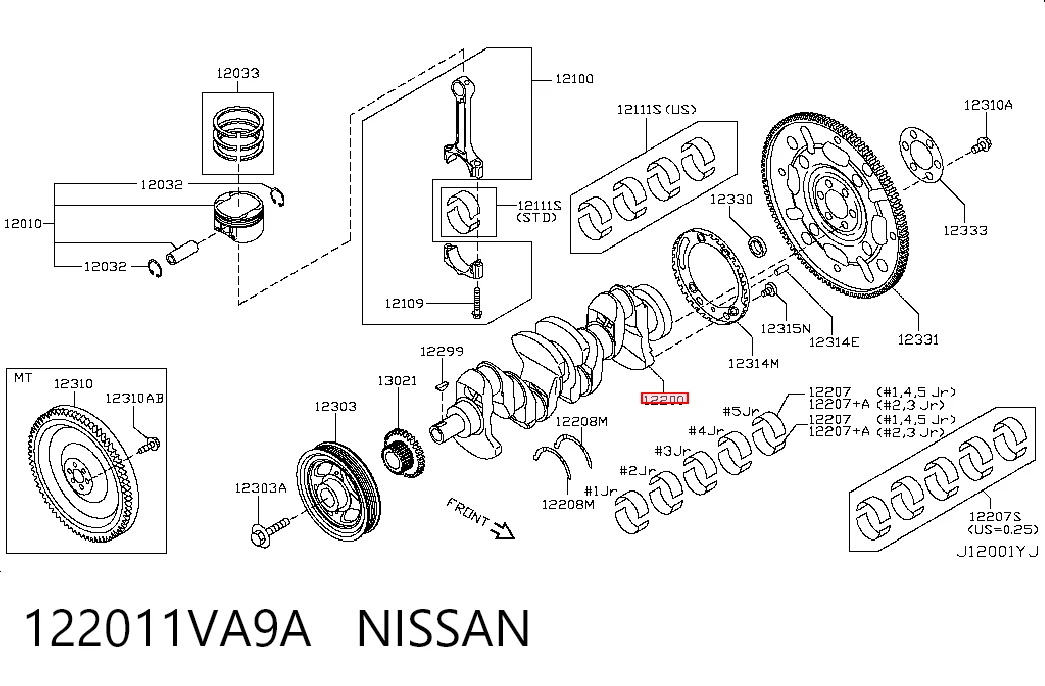 Comprar Cigüeñal Nissan X-Trail  T31 a bajo precio