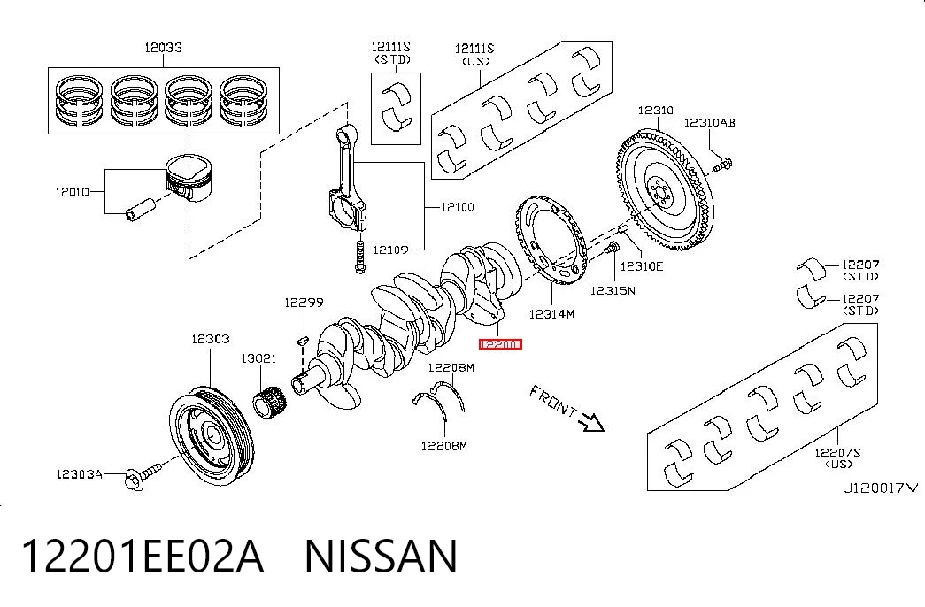Cigüeñal para Nissan Micra K12