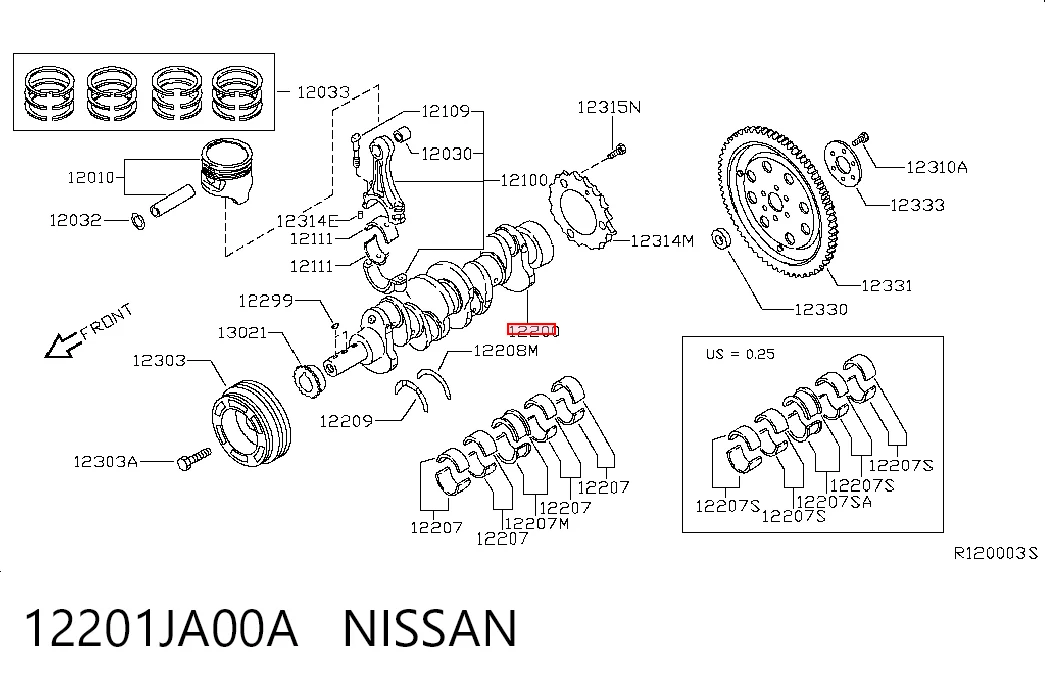 Comprar Cigüeñal Nissan X-Trail  T30 a bajo precio