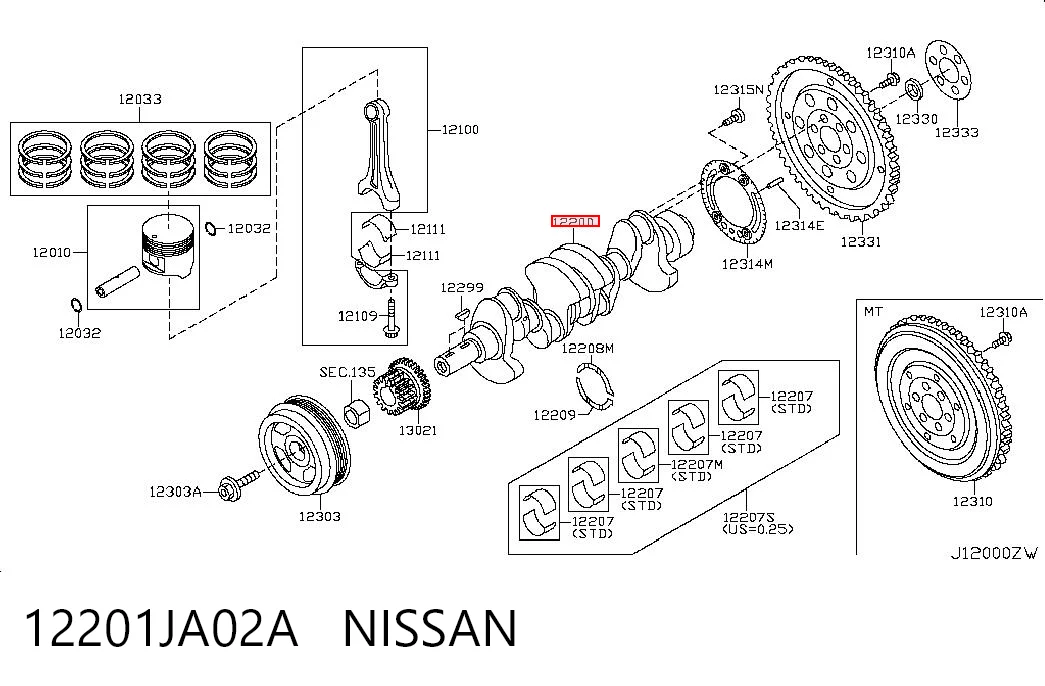 Comprar Cigüeñal Nissan X-Trail  T30
