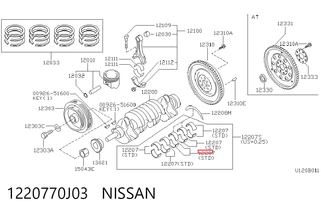 1220770J03 Nissan/Infiniti