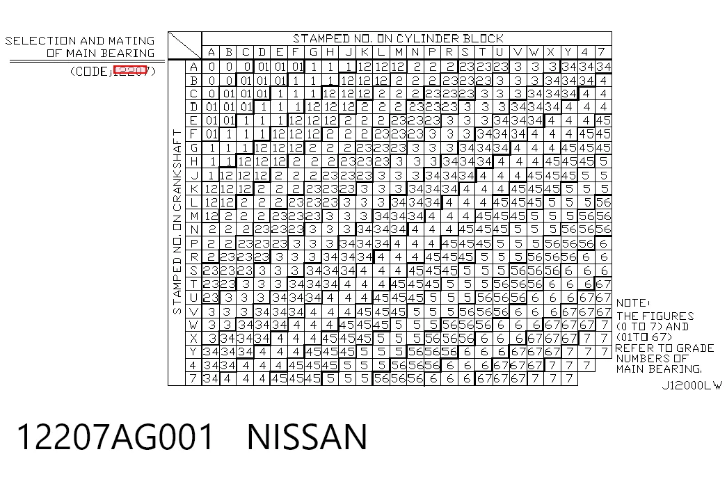 12207AG001 Nissan/Infiniti
