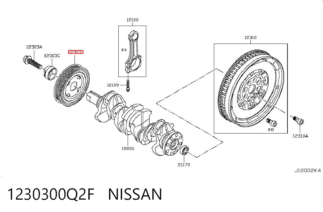 Polea dámper para Nissan Primastar  (X83)
