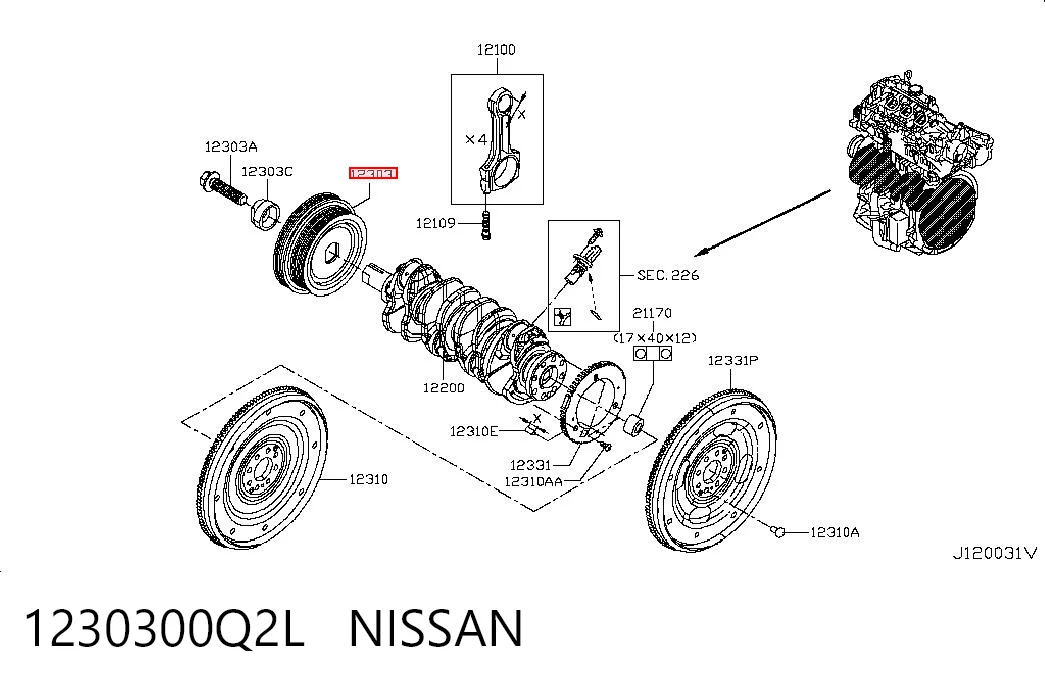 1230300Q2L Nissan/Infiniti
