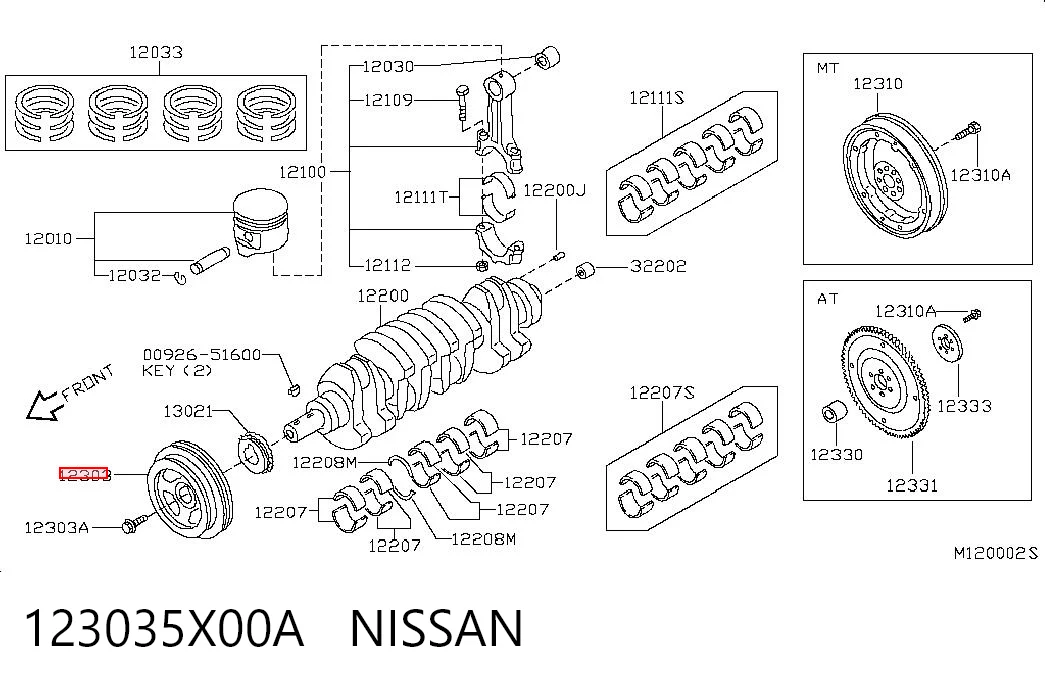 Polea dámper Nissan Navara NP300 III