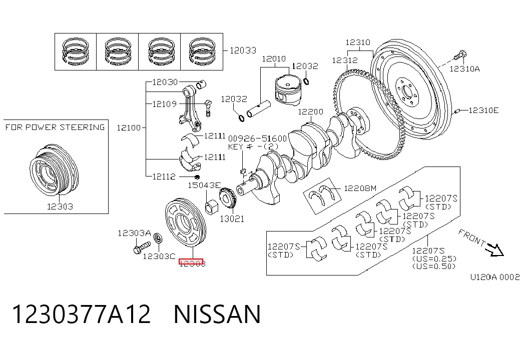 Polea dámper Nissan Primera 