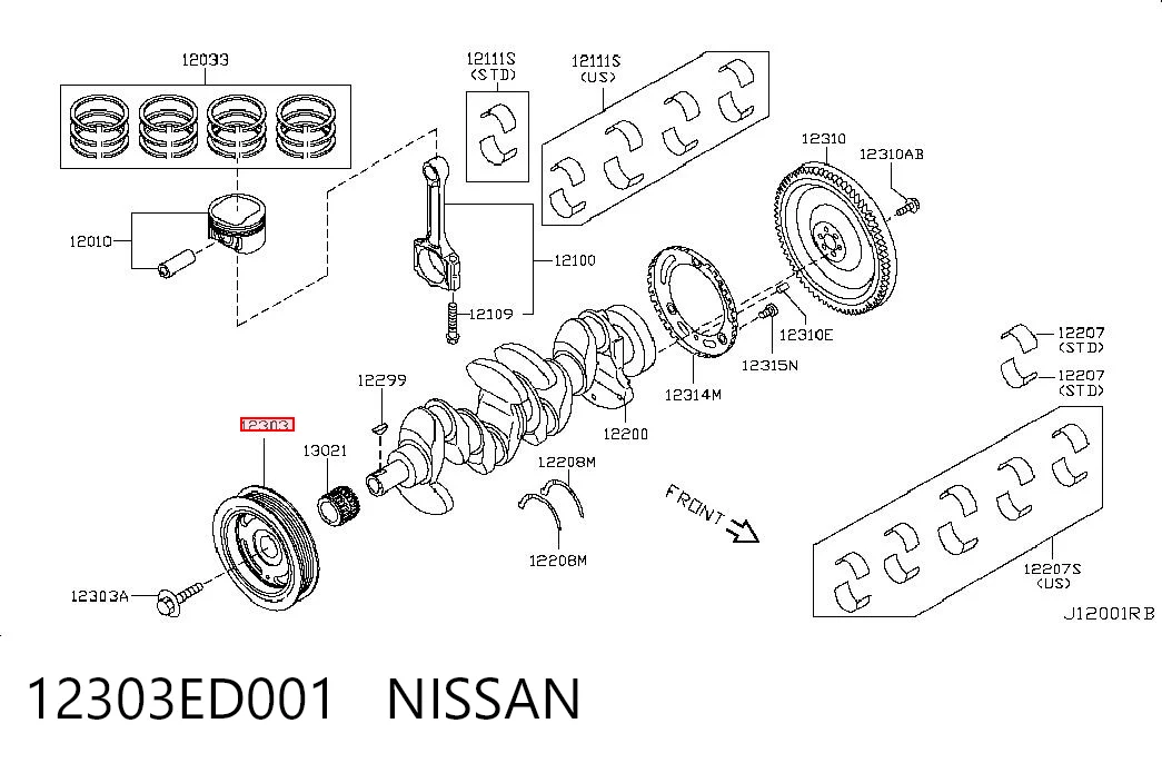 12303ED001 Nissan/Infiniti