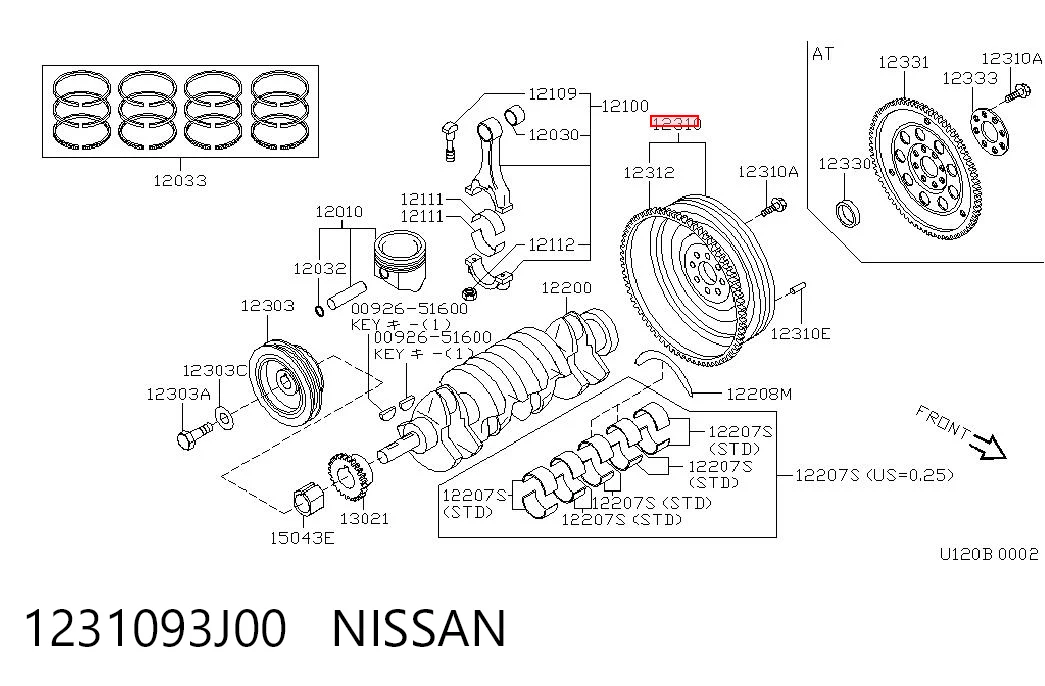 1231093J00 Nissan/Infiniti