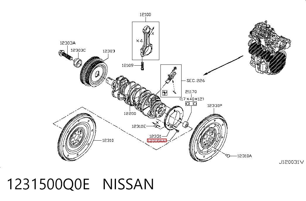 1231500Q0E Nissan/Infiniti