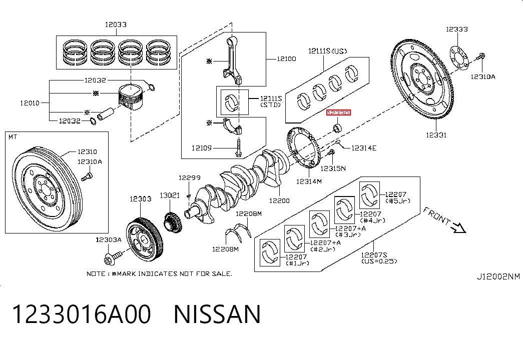 1233016A00 Nissan/Infiniti