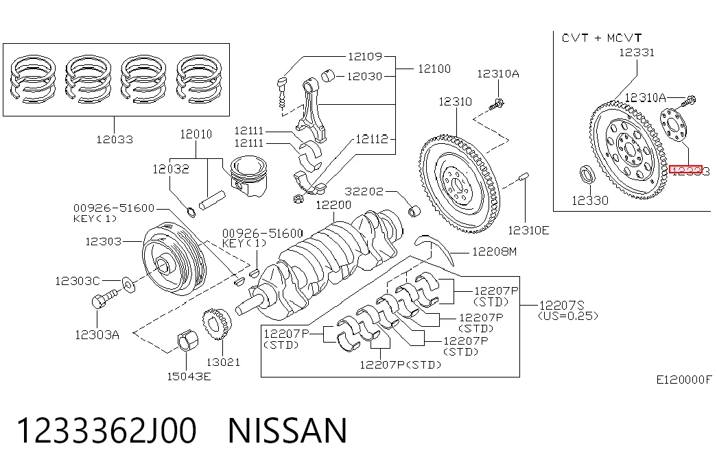 1233362J00 Nissan/Infiniti