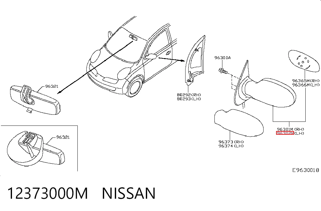  Espejo de retrovisor izquierdo Nissan Micra 