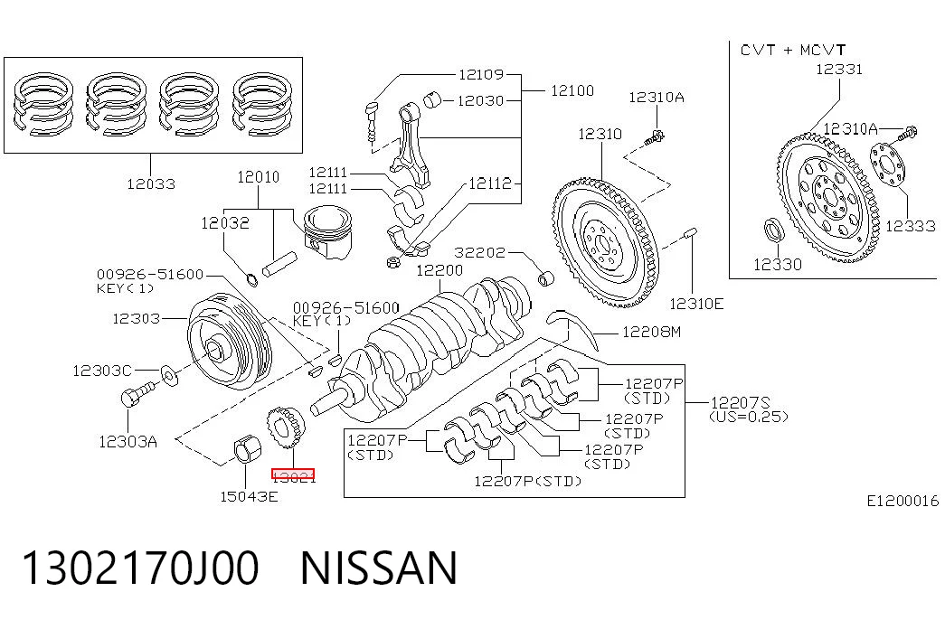 Comprar Piñón del cigüeñal Nissan Primera  P11 a bajo precio