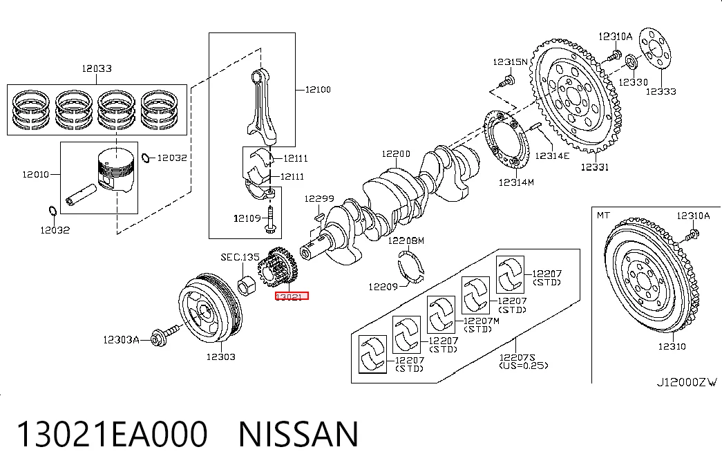 13021EA000 Nissan/Infiniti