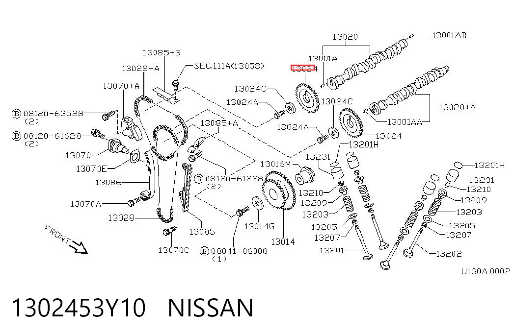 Comprar Piñón del árbol de levas Nissan Primera  P11
