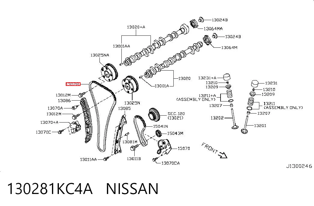  Cadena de distribución Nissan Tiida 