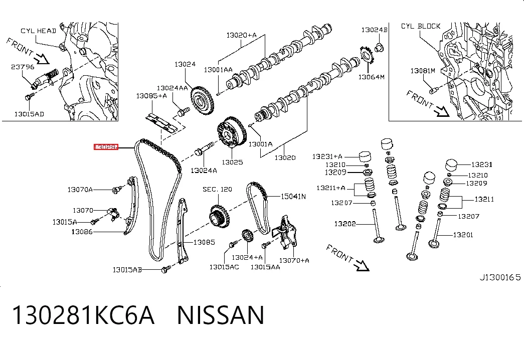Cadena de distribución motor Nissan Tiida 