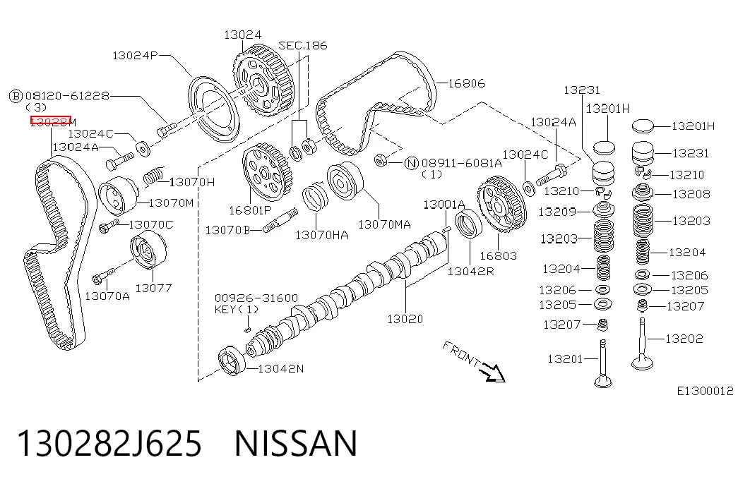 Correa de distribución Nissan Almera I desde 17,70 €