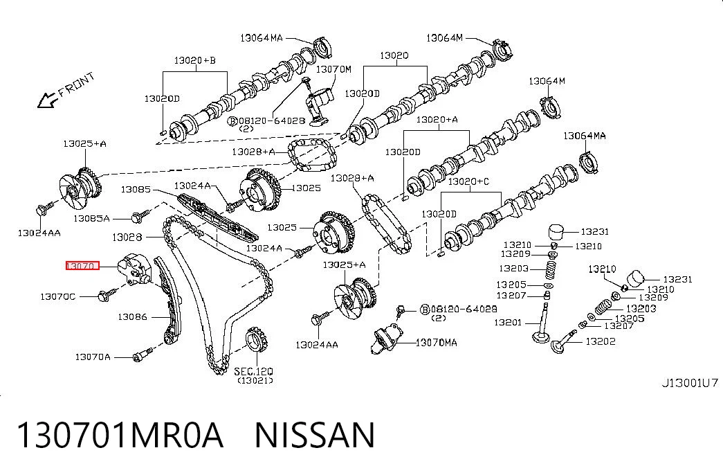 130701MR0A Nissan/Infiniti Tensor de cadena de distribución