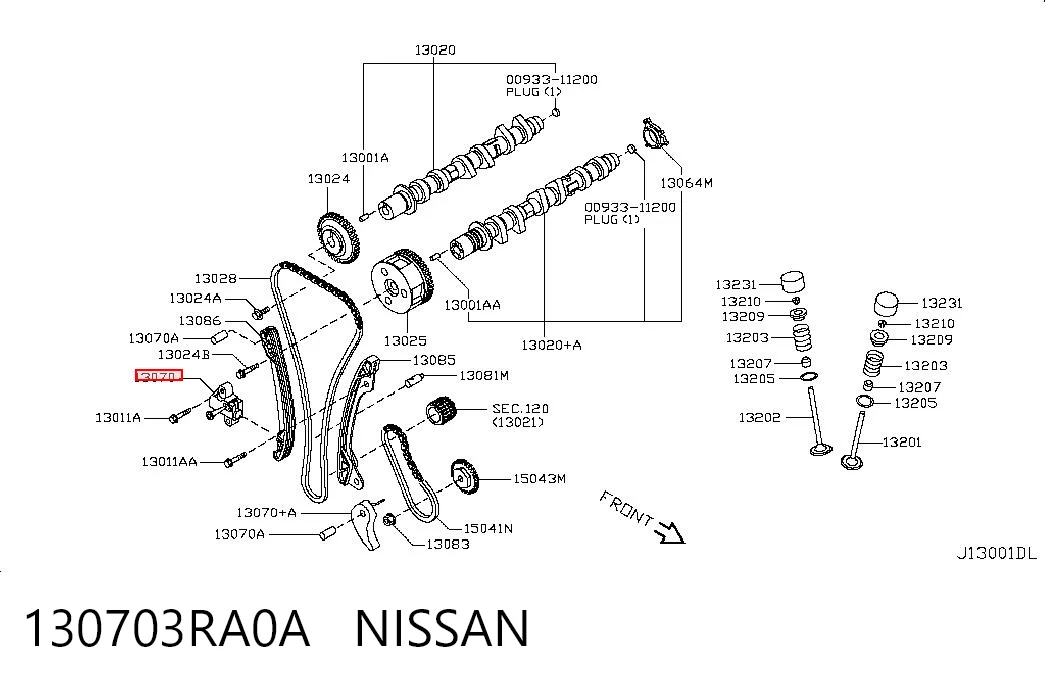  Tensor de cadena de distribución Nissan Note 