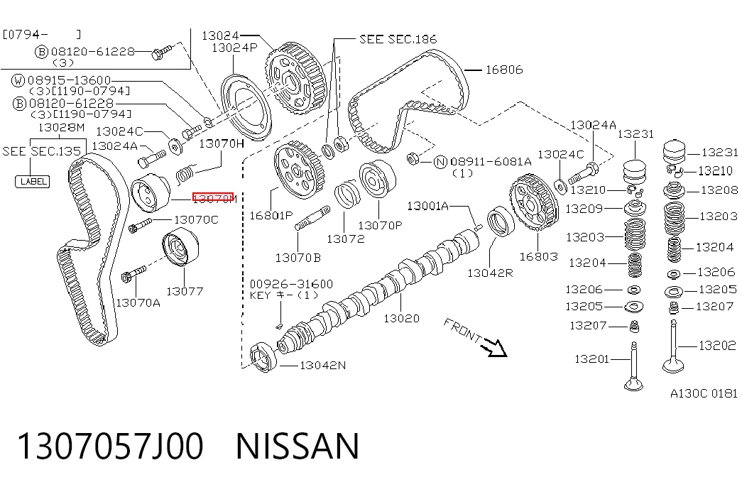 Rodillo tensor cadena para Nissan Almera I (N15)