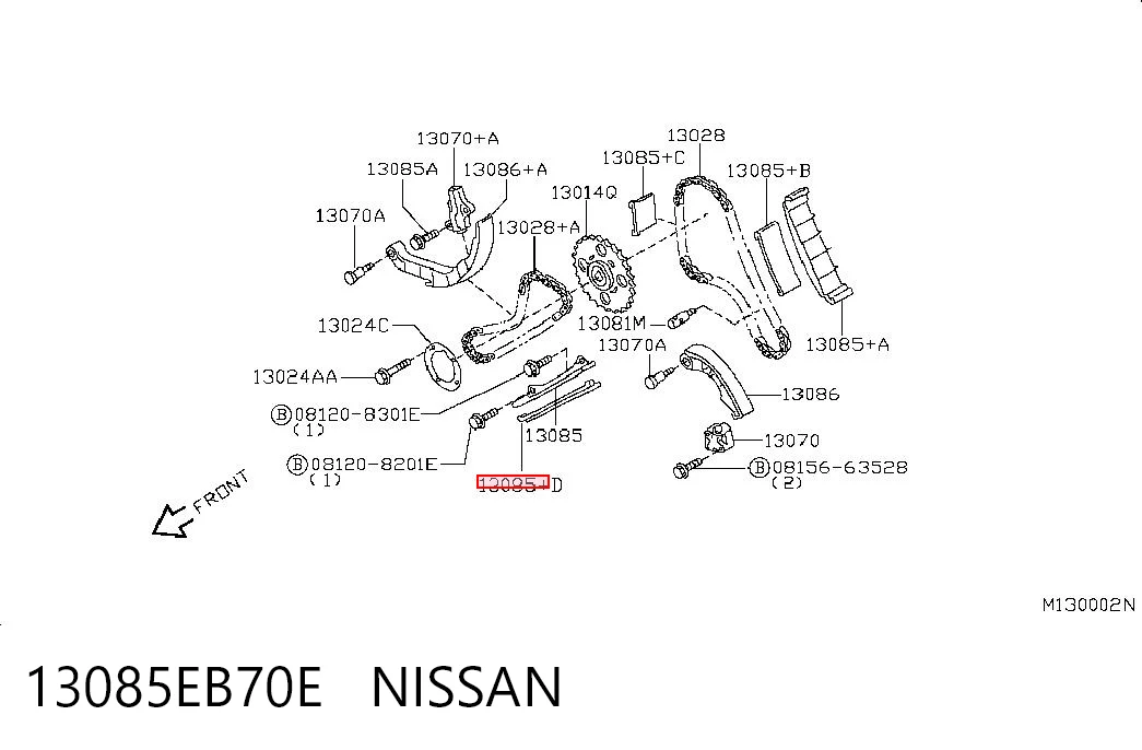 Comprar Tensor de cadena de distribución interior izquierdo Nissan Navara D40 a bajo precio