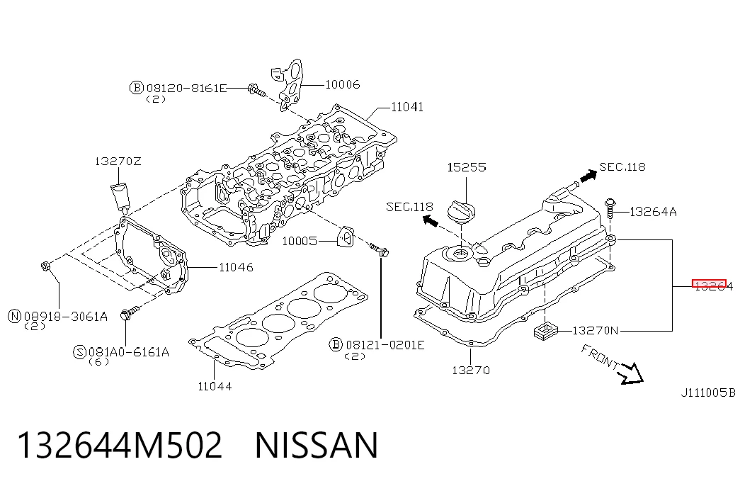 Tapa de culata para Nissan Almera II N16