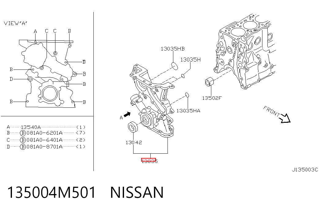 135004M501 Nissan/Infiniti
