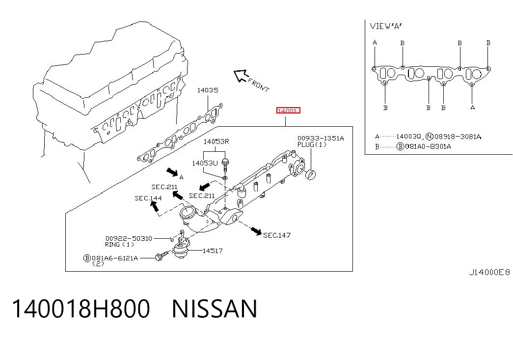 140018H800 Nissan/Infiniti