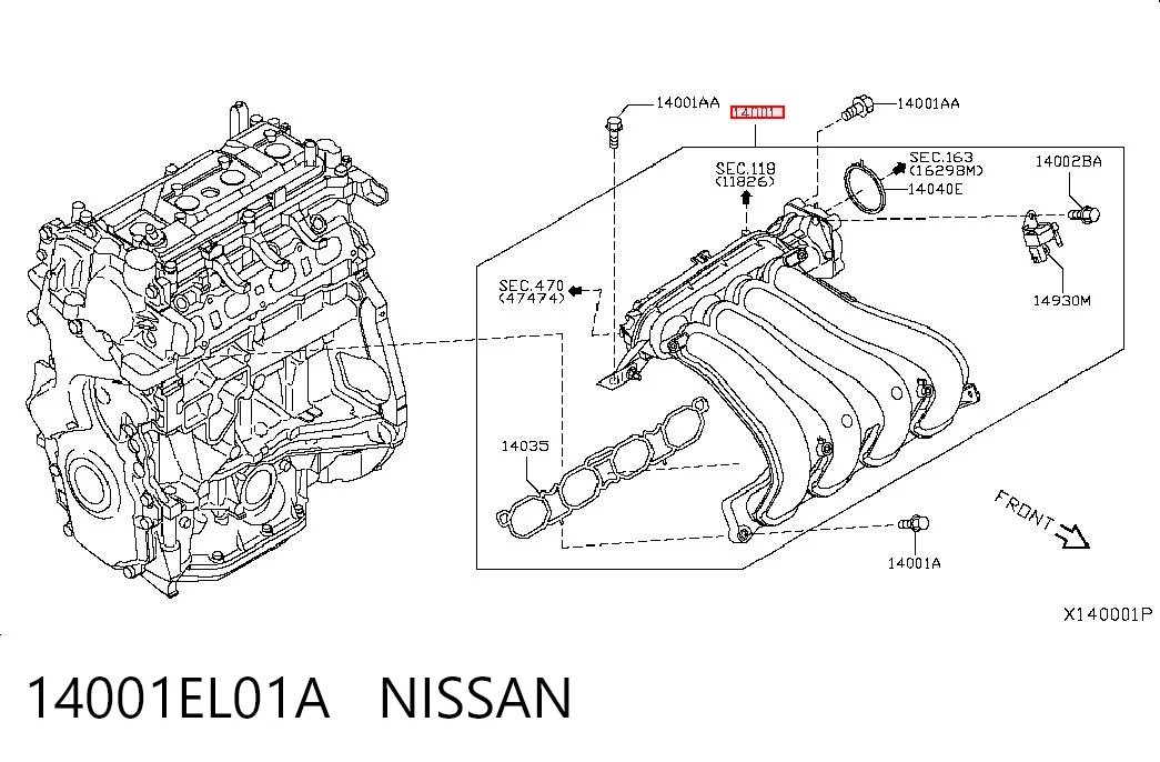 14001EL01A Nissan/Infiniti