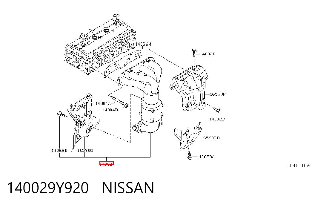  Colector de escape Nissan Primera 
