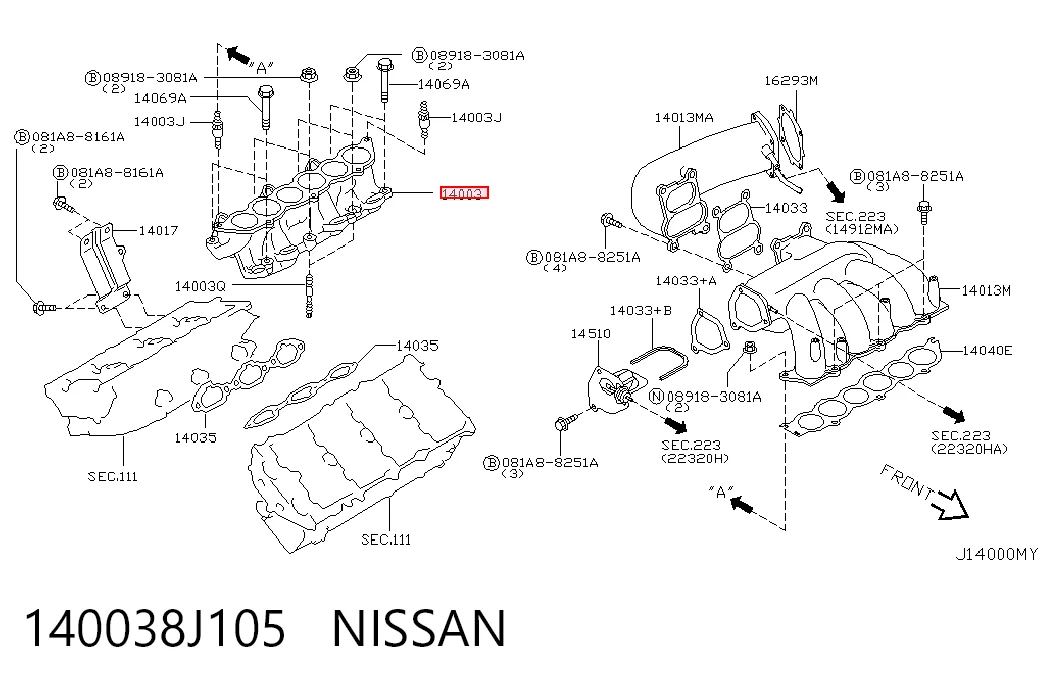 140038J105 Nissan/Infiniti
