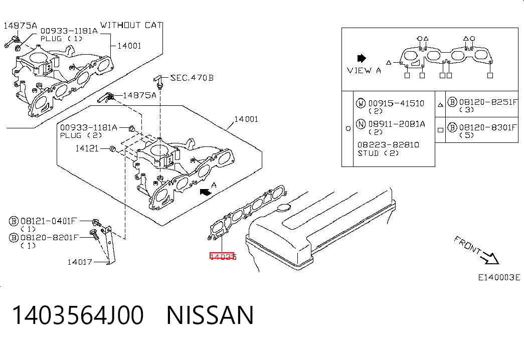 1403564J00 Nissan/Infiniti