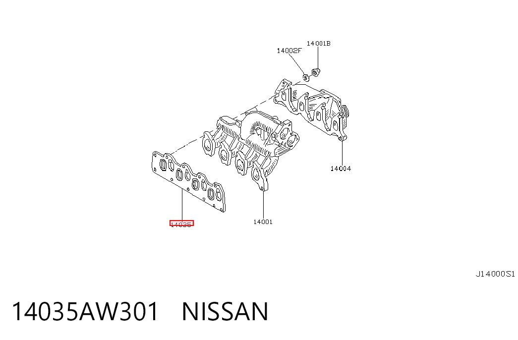 Juego de juntas, colector de admisión para Volvo V40  VW