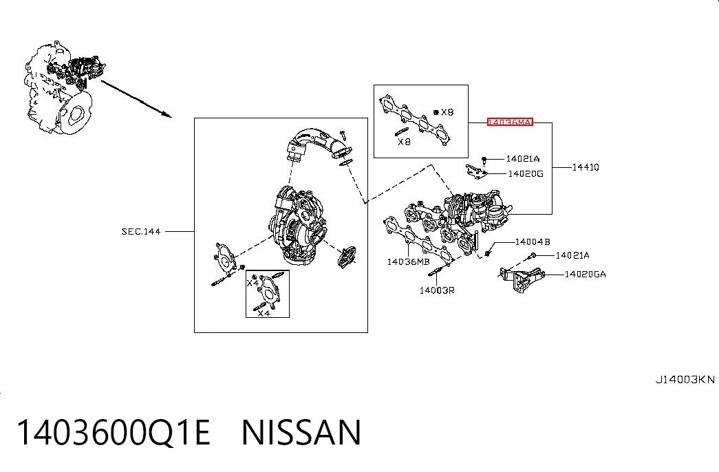 1403600Q1E Nissan/Infiniti