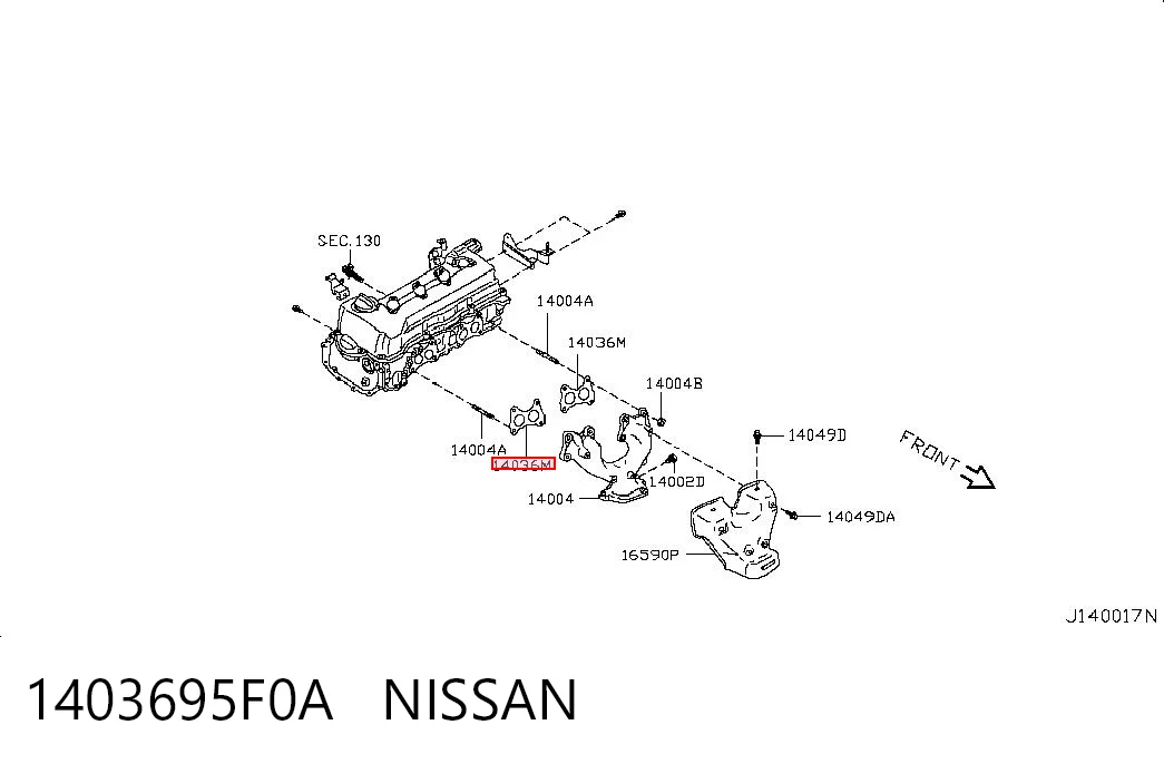 Comprar Junta de colector de escape Nissan Almera B10RS a bajo precio
