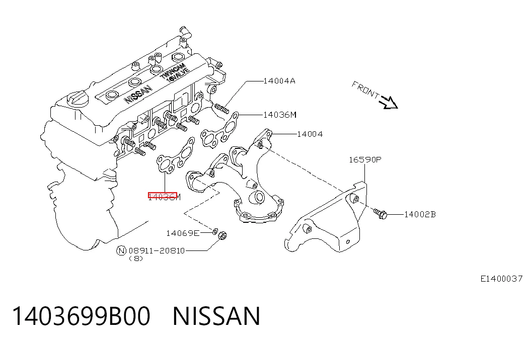 Junta colector joint para Nissan Micra  K11