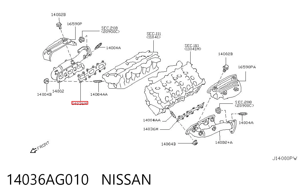 Comprar Junta colector escape Nissan Altima L31 