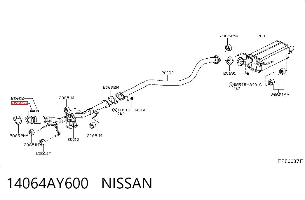 14064AY600 Nissan/Infiniti
