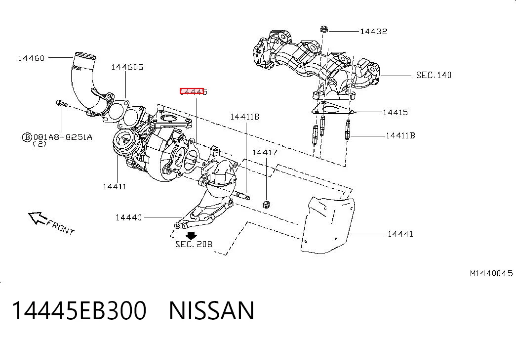 14445EB300 Nissan/Infiniti