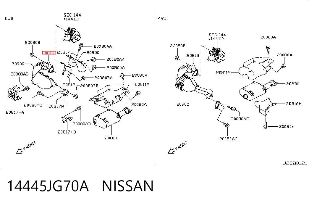 14445JG70A Nissan/Infiniti