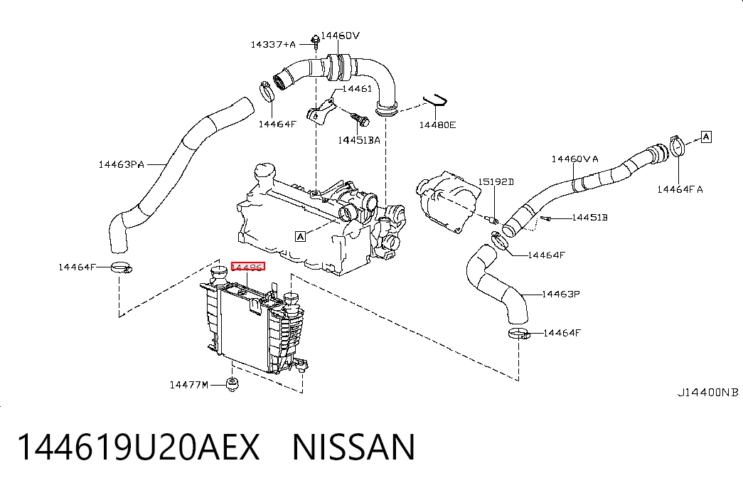 Radiador de intercooler para Nissan Note  E11