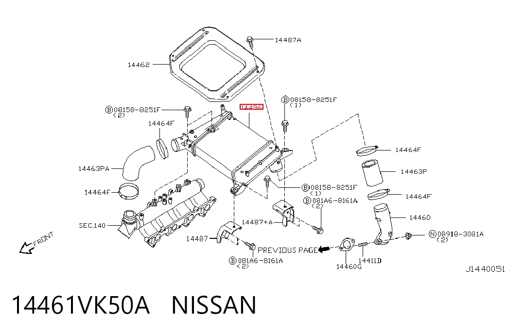 14461VK50A Nissan/Infiniti