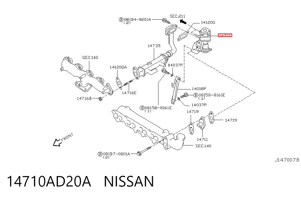 Comprar Válvula EGR Nissan X-Trail  T30
